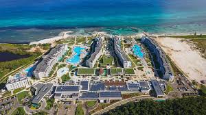 Ocean Eden Bay adults-only all-inclusive resort in Montego Bay Jamaica with modern pools, ocean views, and social atmosphere.